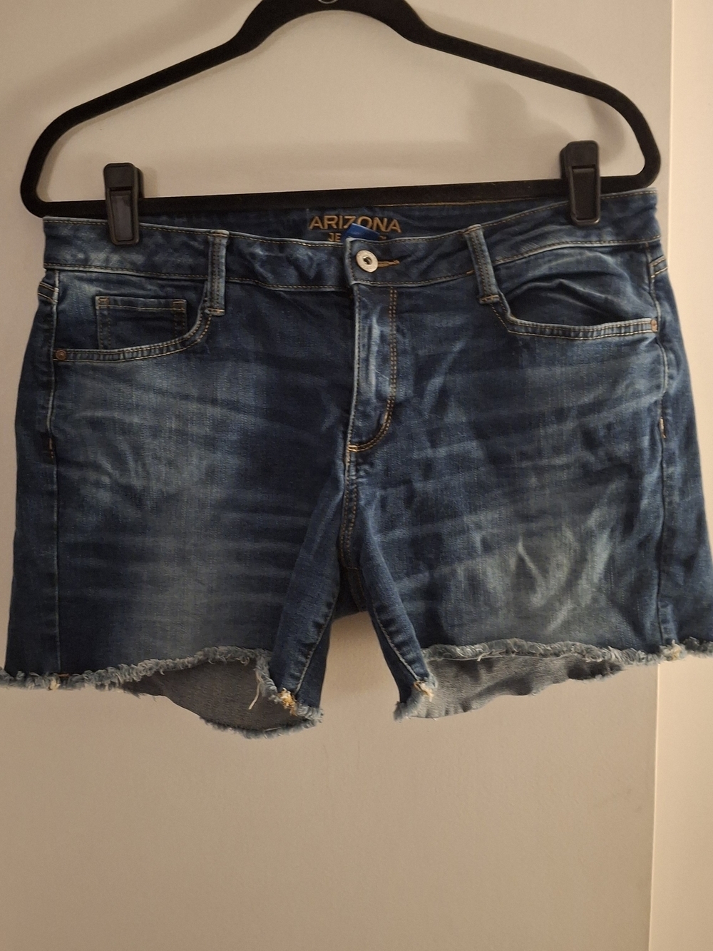 Arizona Jean Co. Women's Distressed Denim Cutoff Shorts - Blue